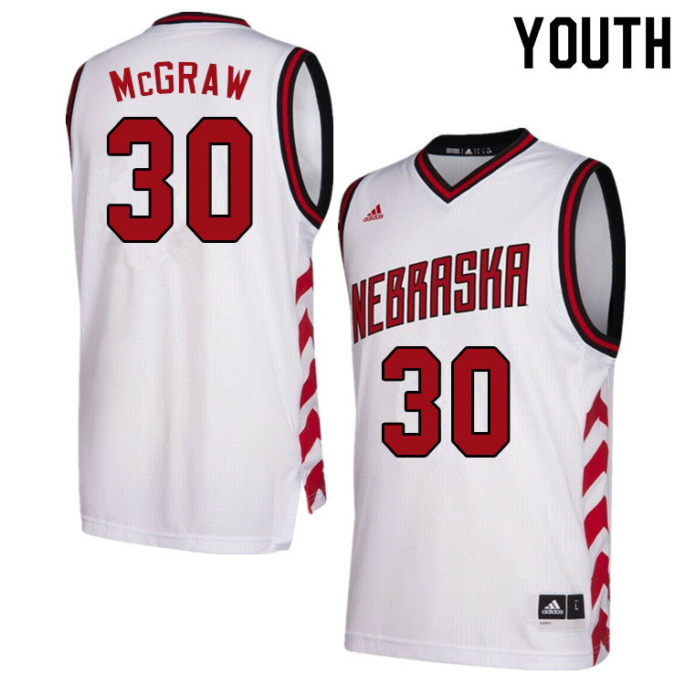 Youth #30 Chris McGraw Nebraska Cornhuskers College Basketball Jerseys Sale-Hardwood Classics - Click Image to Close